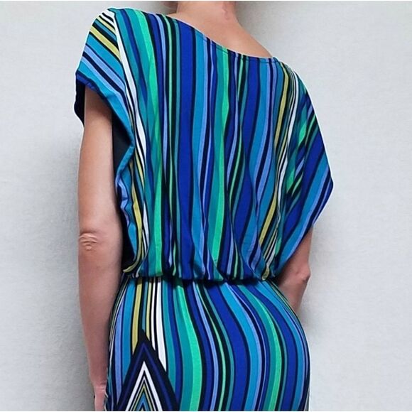 VINTAGE 90s Olivia Matthews Psychedelic Dress - Picture 5 of 16